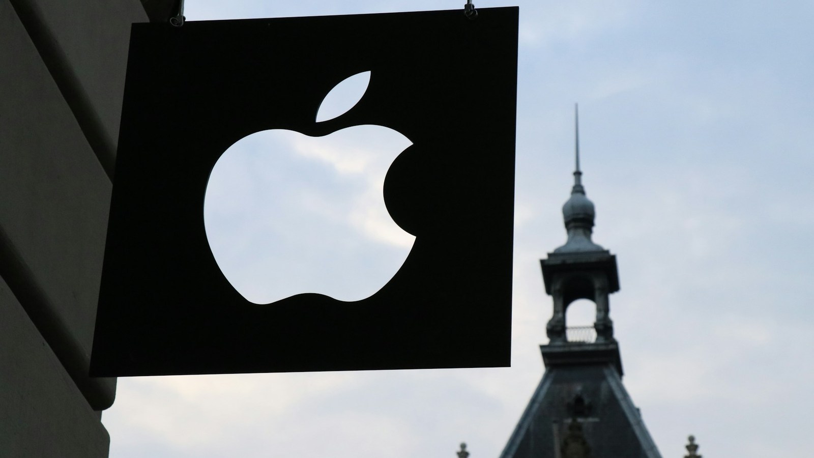 Apple store sign in Amsterdam.