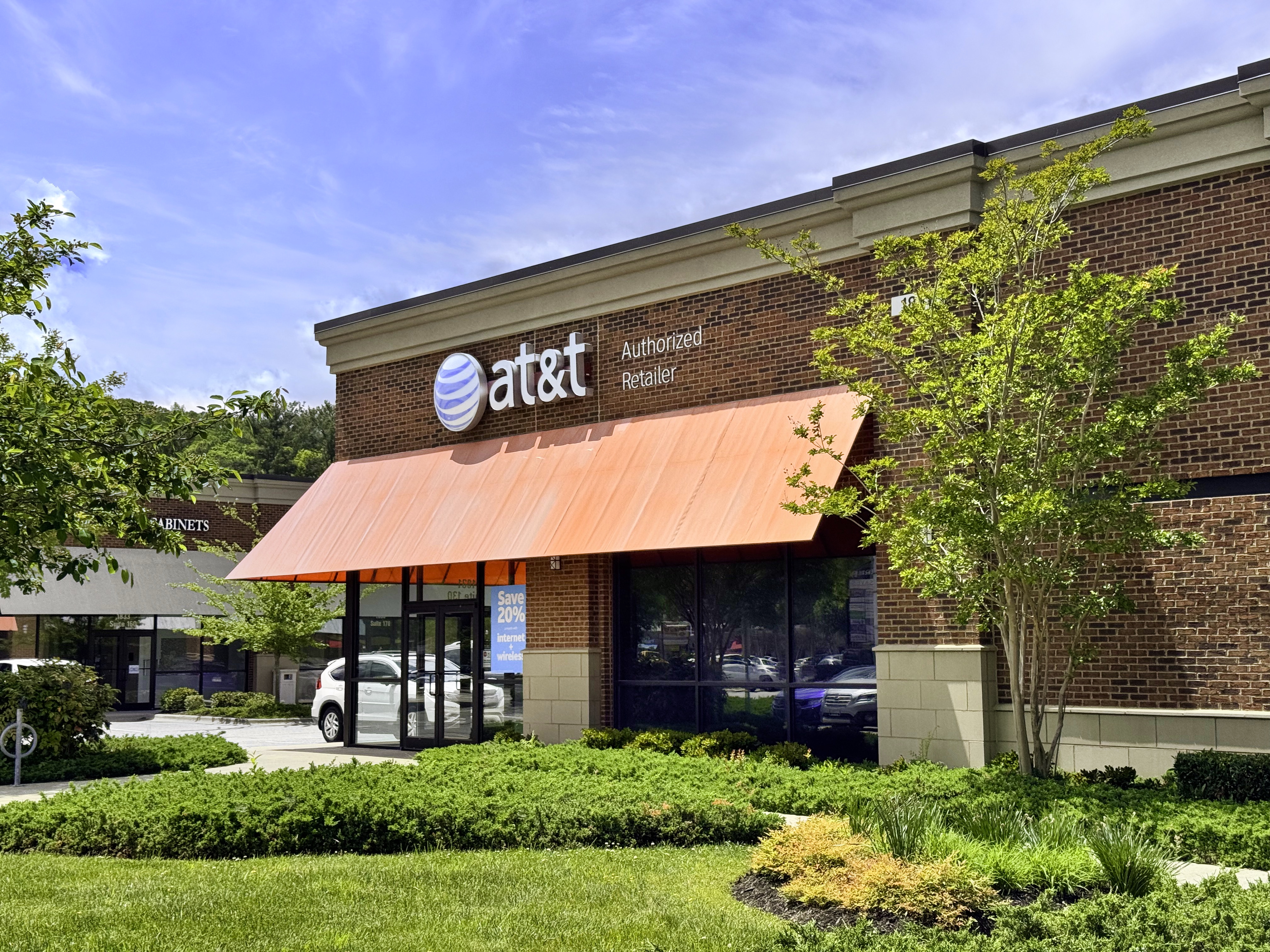 AT&T wireless store in Asheville, North Carolina; archival photograph taken on 6 May 2025
