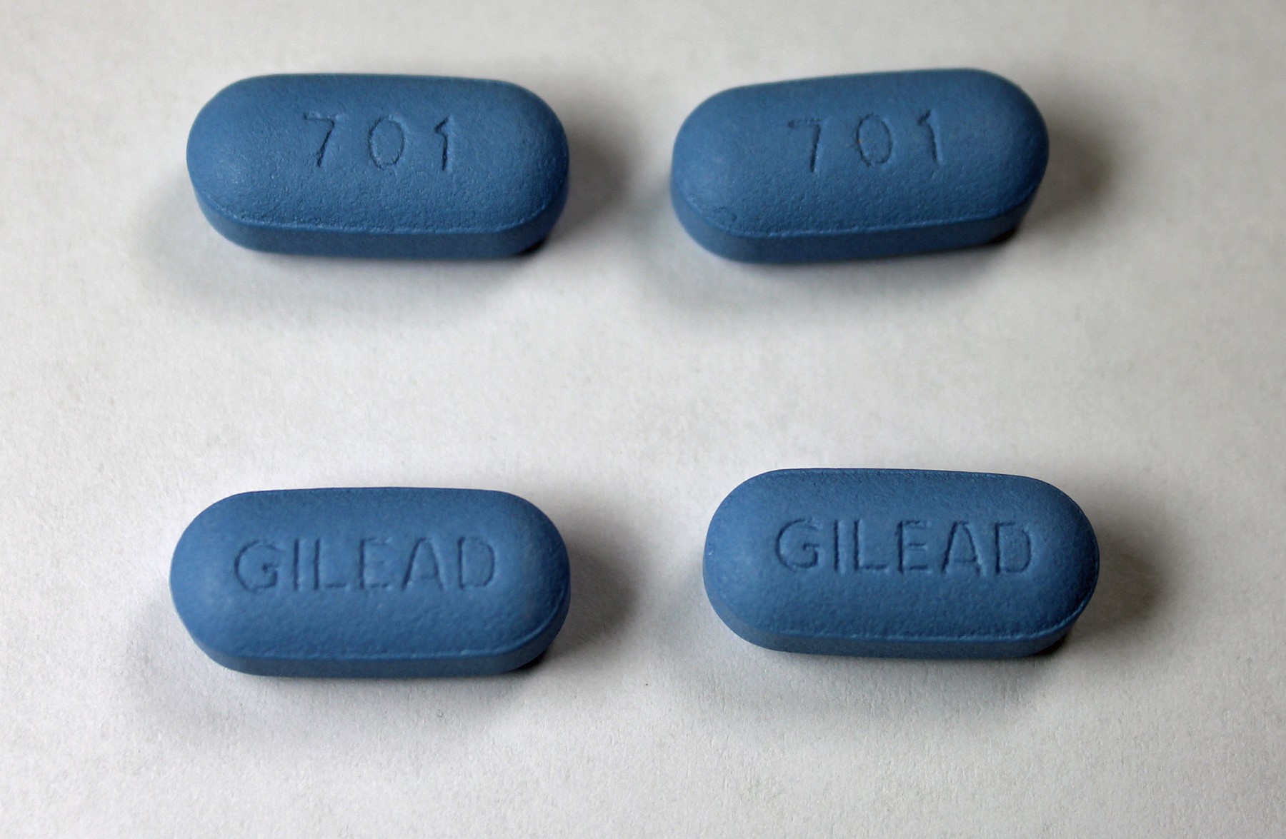 Archival Truvada tablets photographed in 2012; an earlier Gilead HIV medicine, not Biktarvy or Yeztugo.